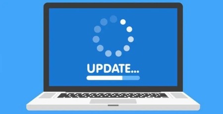 computer screen showing software update