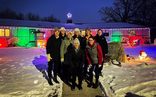 Wellness committee members took a walking tour of christmas lights