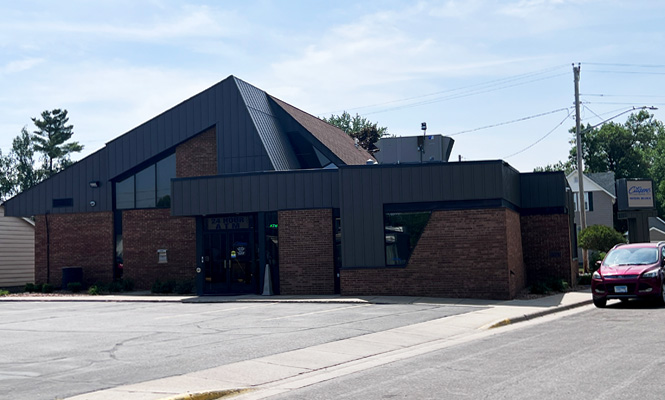 Bank building in Watkins