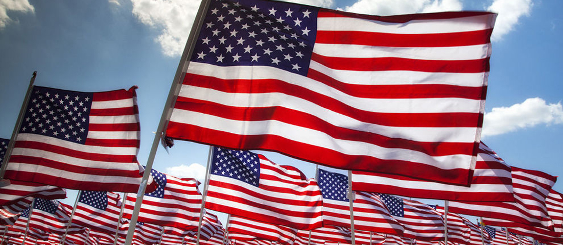 American flags