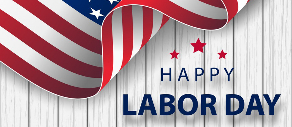 Happy Labor Day and flag
