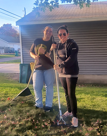 staff volunteering in the community