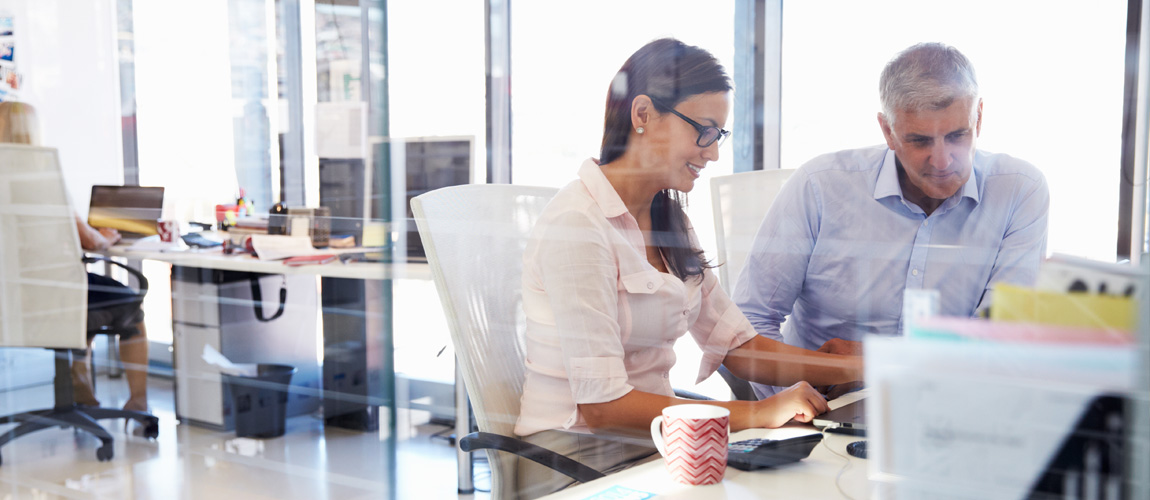 business people at a desk