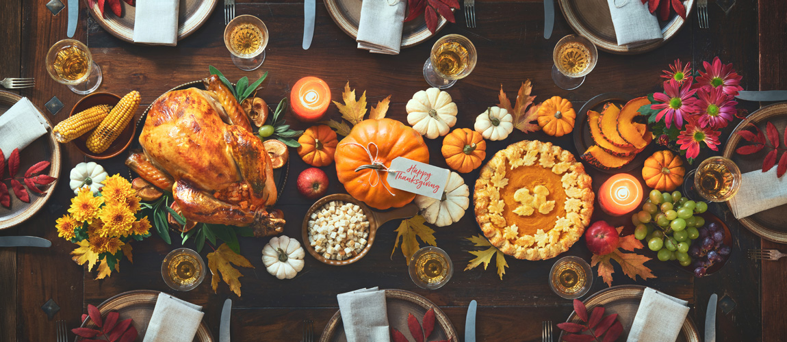 Thanksgiving feast table