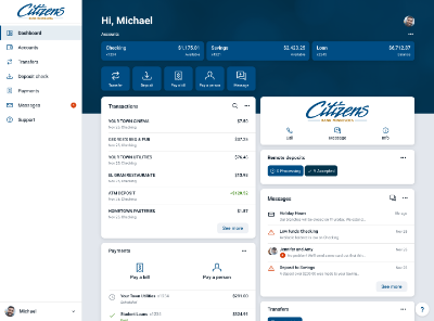 Online Banking for Businesses t Citizens Bank Minnesota
