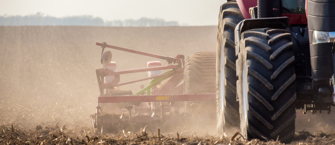 Tractor in a field